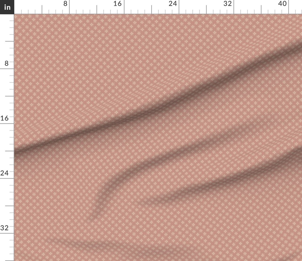 Dusty Pink Beige Geometric Floral Simple Lines Boho Country Farmhouse Custom Printed Fabric by Spoonflower Various Fabrics by the Yard or Fat Quarter